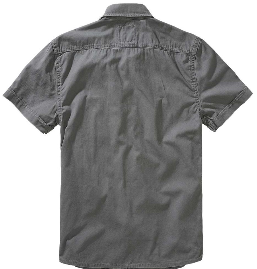 Manner Brandit | Vintage Shirt Shortsleeve Charcoal Grey