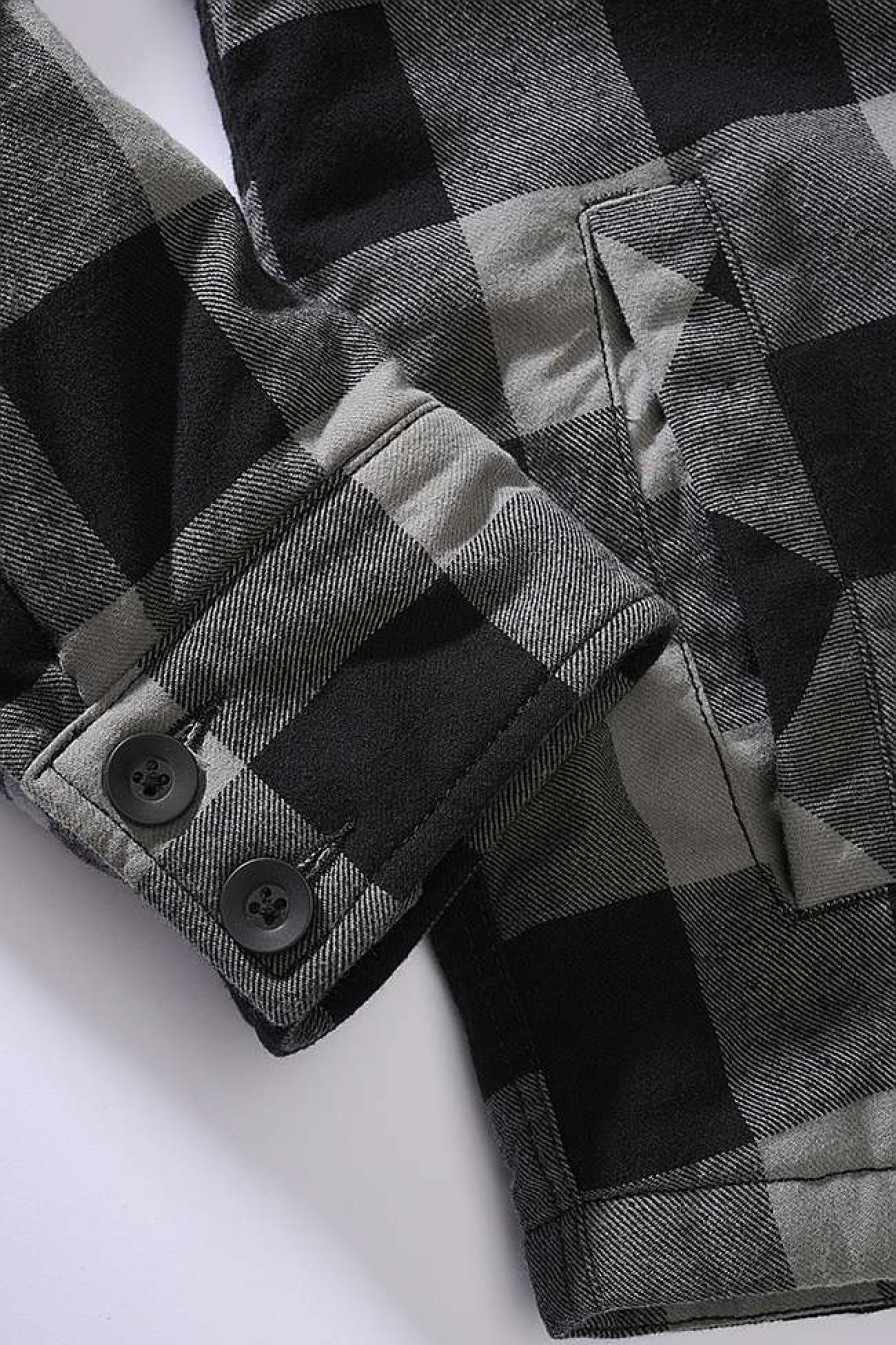 Manner Brandit | Lumber Jacket Black-Charcoal