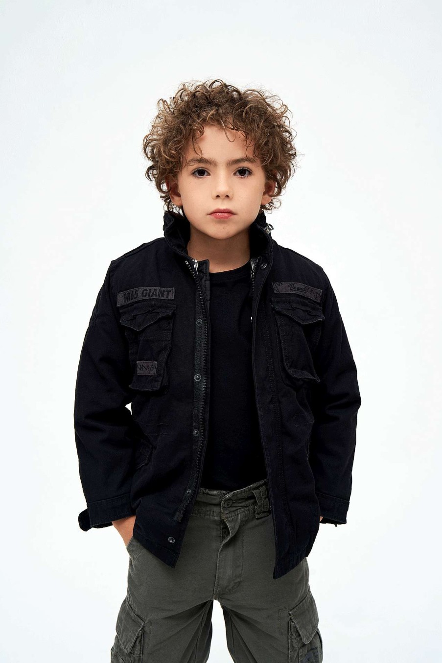 Kinder & Jugendliche Brandit | Kids M65 Giant Jacket Black