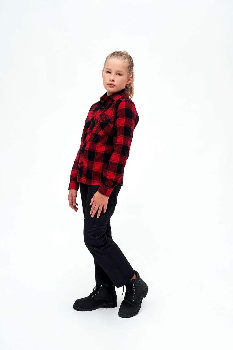 Kinder & Jugendliche Brandit | Kids Checkshirt Red-Black