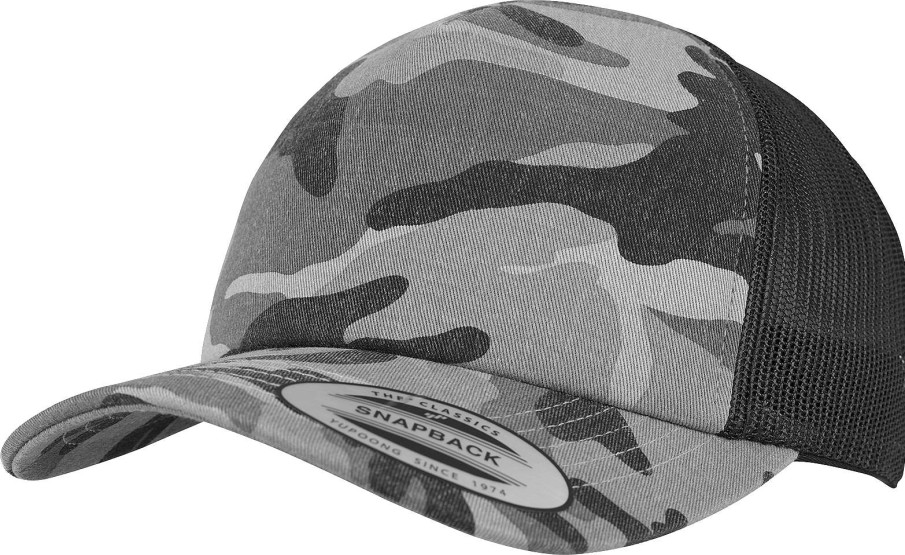 Unisex Brandit | Camo Trucker Cap Darkcamo-Black