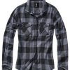 Frauen Brandit | Ladies Amy Flanell Shirt Black-Grey