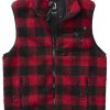 Manner Brandit | Teddyfleece Vest Men Red-Black