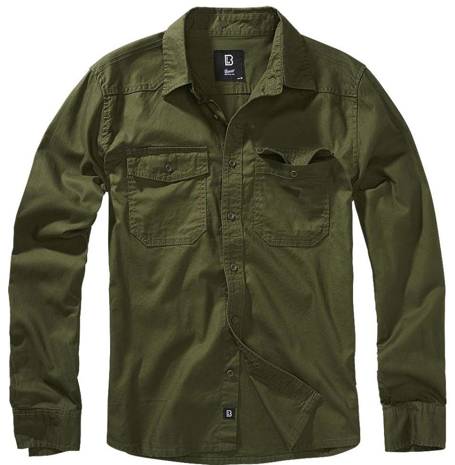 Manner Brandit | Flanellshirt Olive