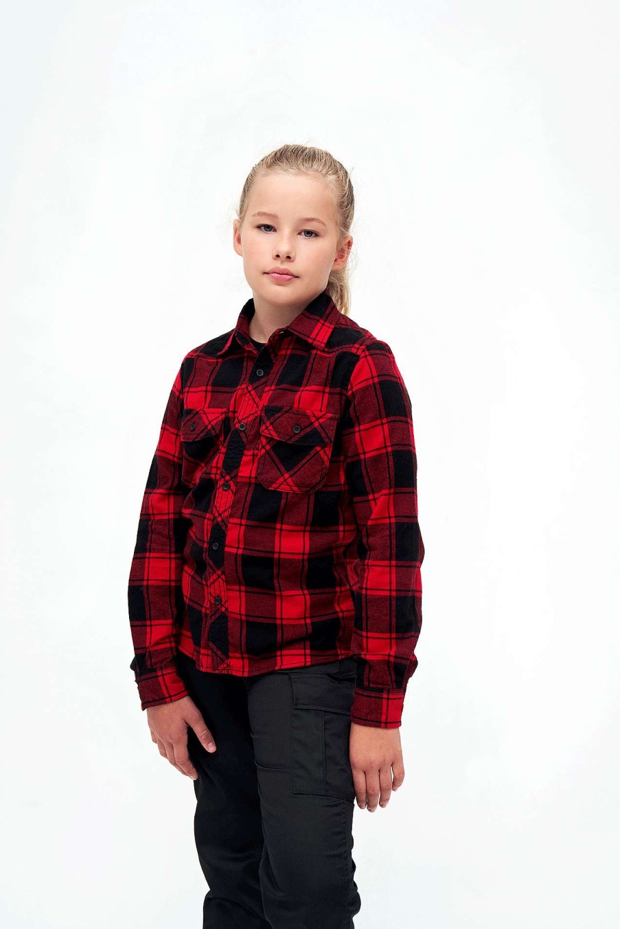 Kinder & Jugendliche Brandit | Kids Checkshirt Red-Black