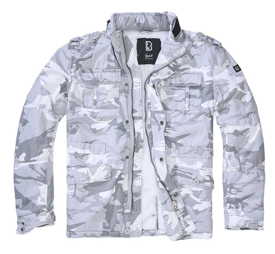 Manner Brandit | Britannia Winter Jacket Blizzard Camo