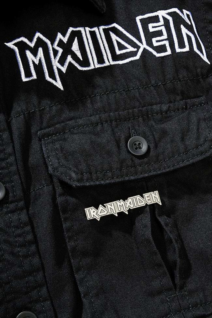 Iron Maiden Edition Brandit | Iron Maiden Vintage Shirt Long Sleeve Eddie Black