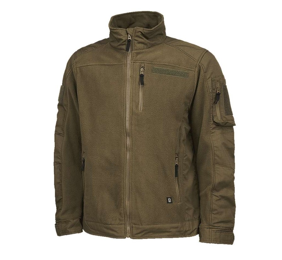 Manner Brandit | Fleecejacket Ripstop Olive