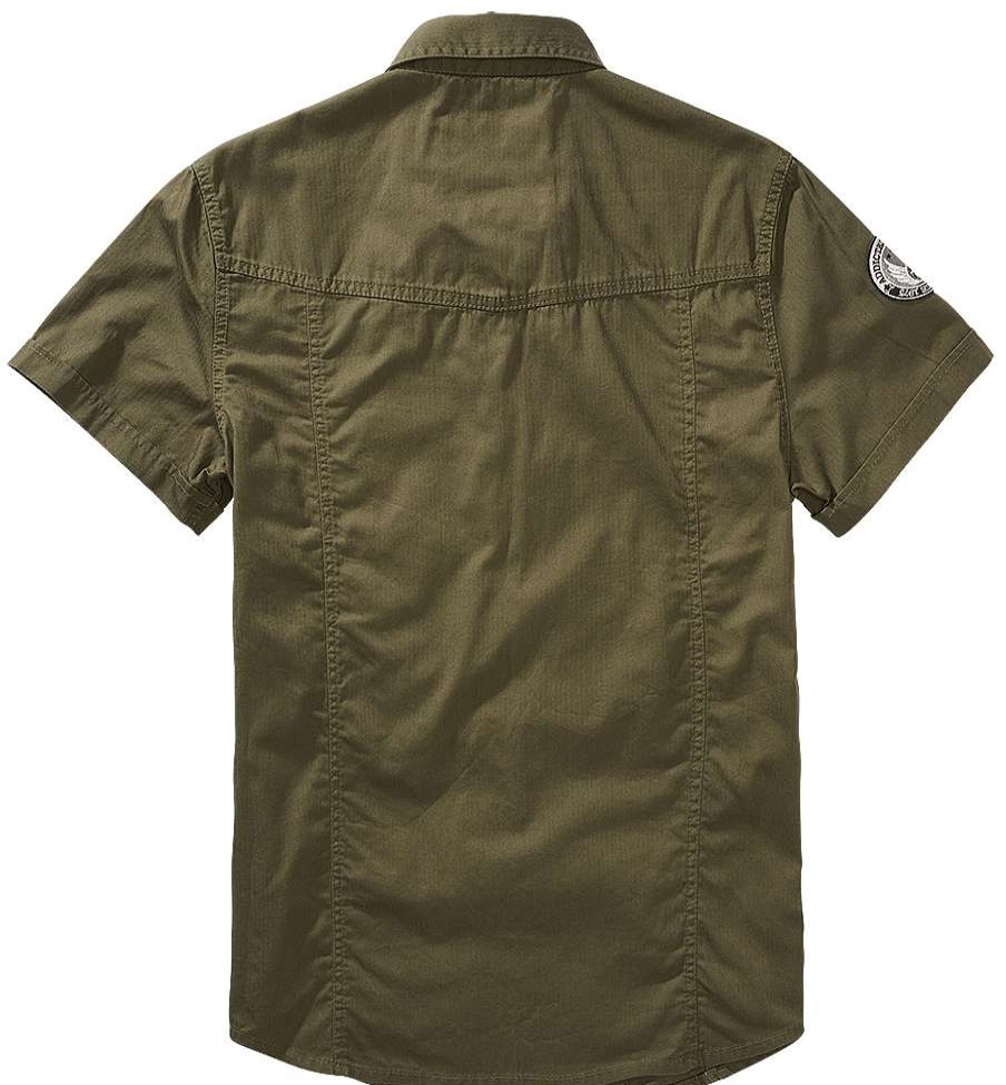 Manner Brandit | Luis Vintage Shirt Short Sleeve Olive