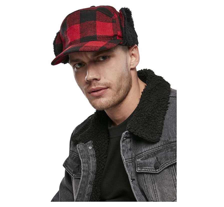 Unisex Brandit | Lumberjack Wintercap Red-Black