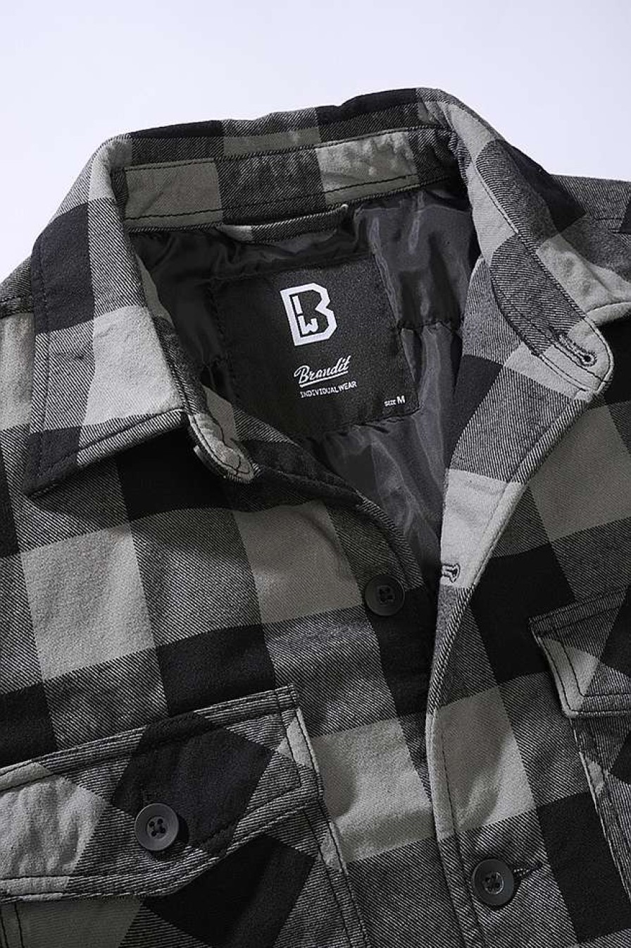 Manner Brandit | Lumber Jacket Black-Charcoal