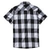 Manner Brandit | Checkshirt Halfsleeve White-Black