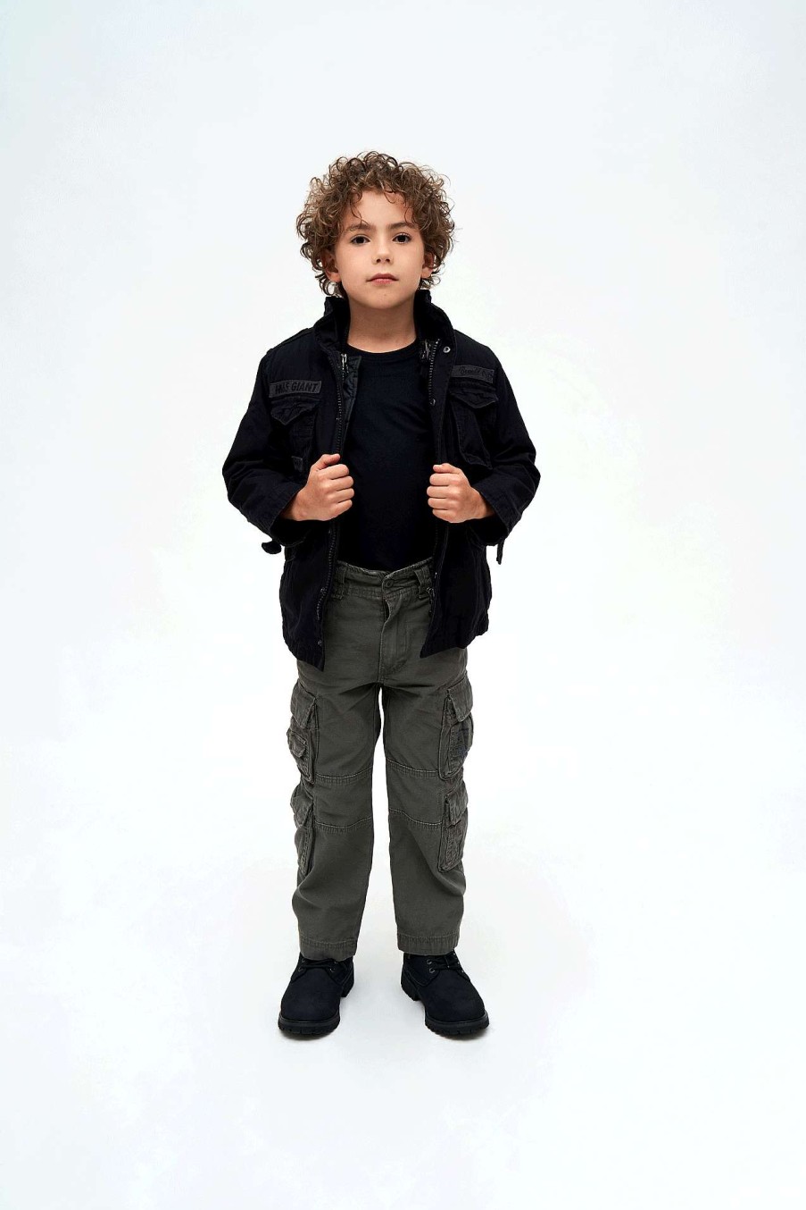 Kinder & Jugendliche Brandit | Kids M65 Giant Jacket Black