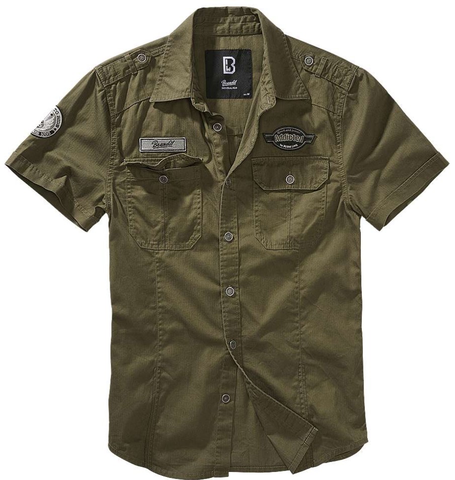 Manner Brandit | Luis Vintage Shirt Short Sleeve Olive