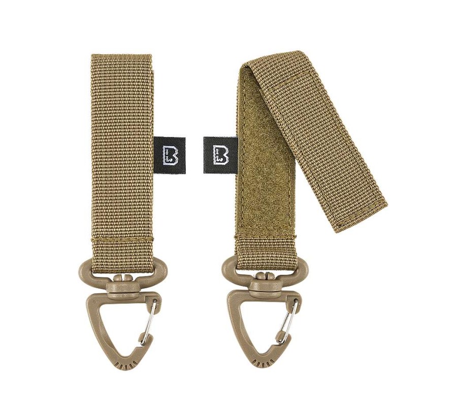 Gear Brandit | Belt And Molle Loop Carabiner 2 Pack Camel