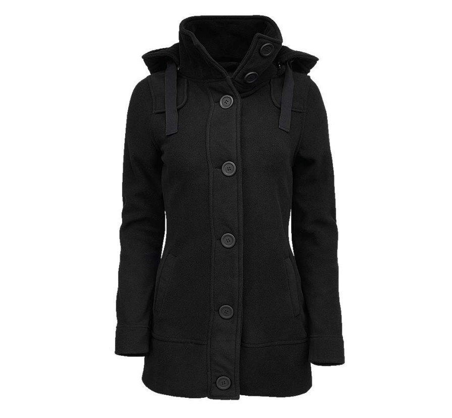 Frauen Brandit | Women Square Fleece Jacket Black