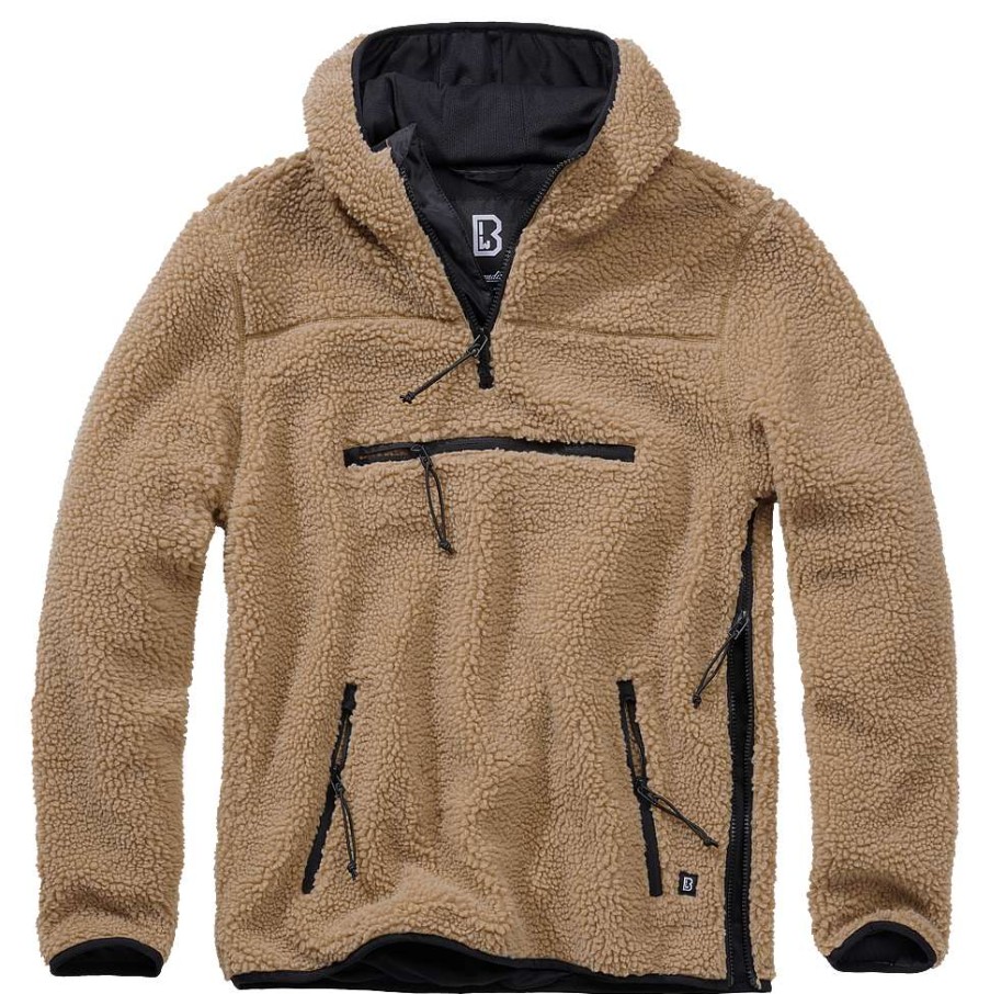 Manner Brandit | Teddyfleece Worker Pullover Camel