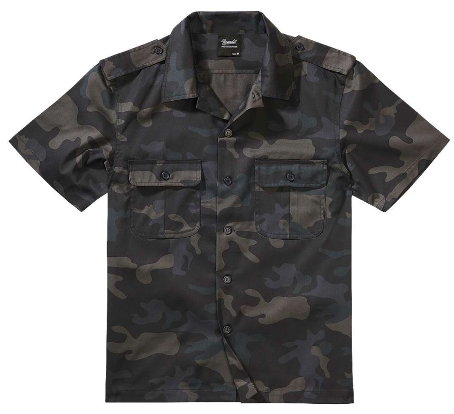 Manner Brandit | Us Shirt Shortsleeve Darkcamo